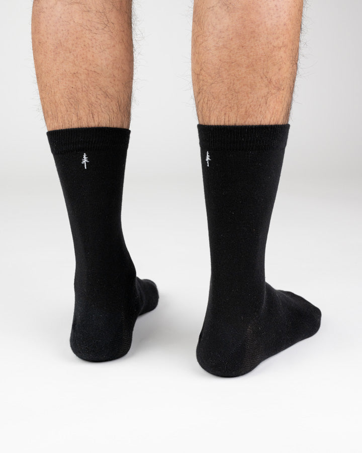 TreeSocks Standard Plain Black - SOCKS - NIKIN EU