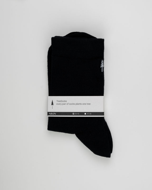 TreeSocks Standard Plain Black - SOCKS - NIKIN EU