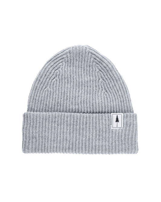 Treeanie Ribbed Light Grey Mel - BEANIE - NIKIN EU