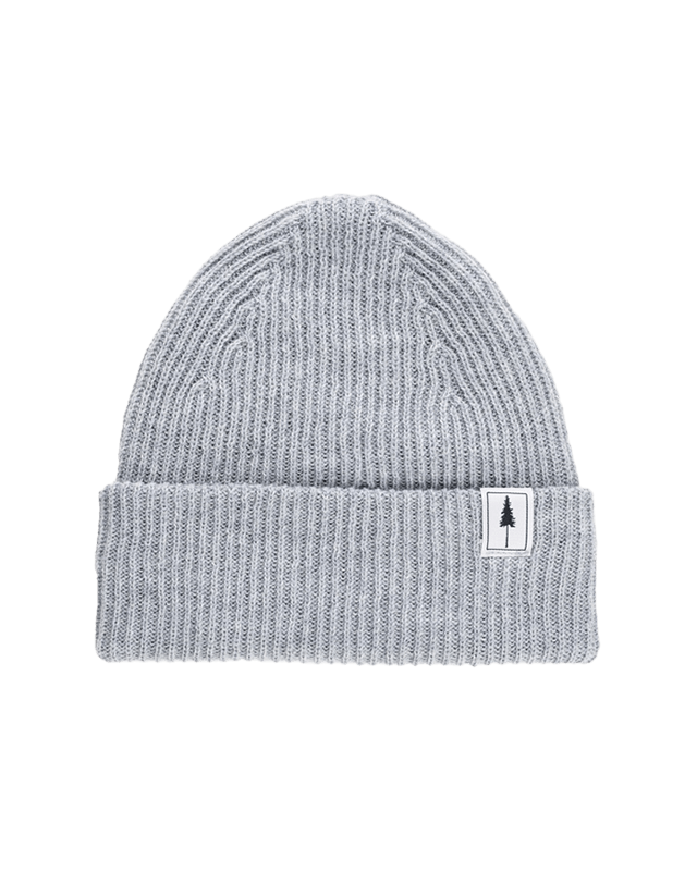 Treeanie Ribbed Light Grey Mel - BEANIE - NIKIN EU