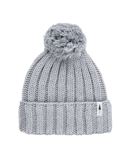 Treeanie Knitted Pom Pom Light Grey Mel - BEANIE - NIKIN EU