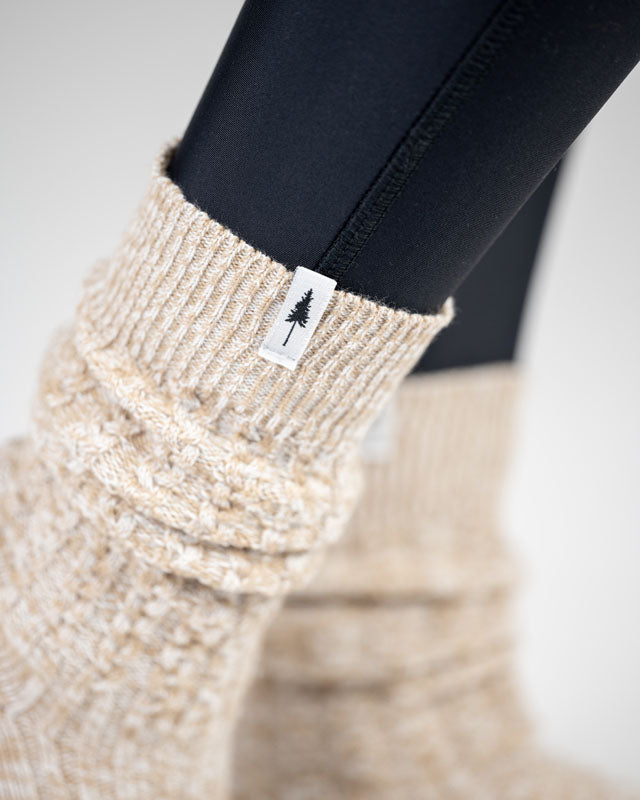 TreeSocks Cosy Femmes Beige Mel - SOCKS - NIKIN EU