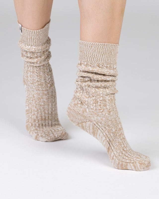 TreeSocks Cosy Femmes Beige Mel - SOCKS - NIKIN EU