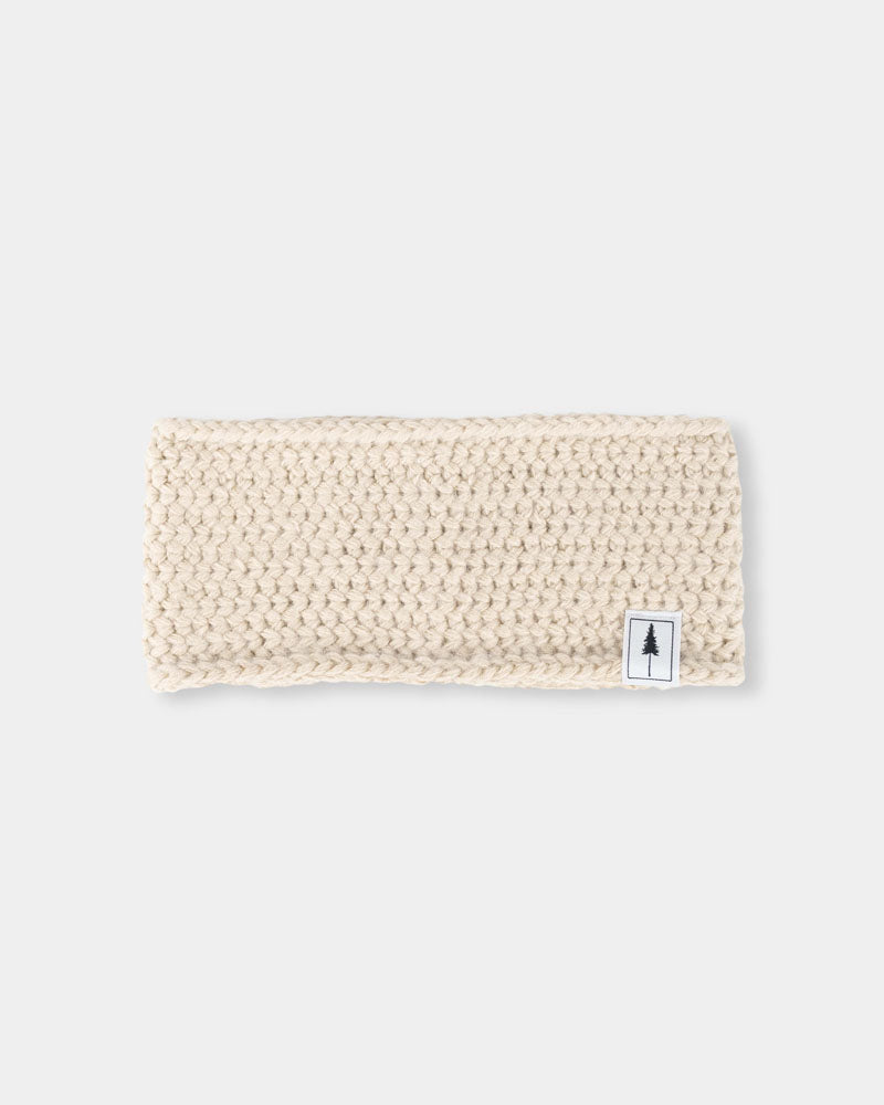 TreeHeadband Knitted Fleece Beige - HEADBAND - NIKIN EU
