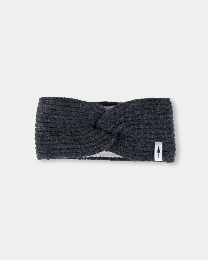 TreeHeadband Knitted Twist Cosy Black Mel - HEADBAND - NIKIN EU