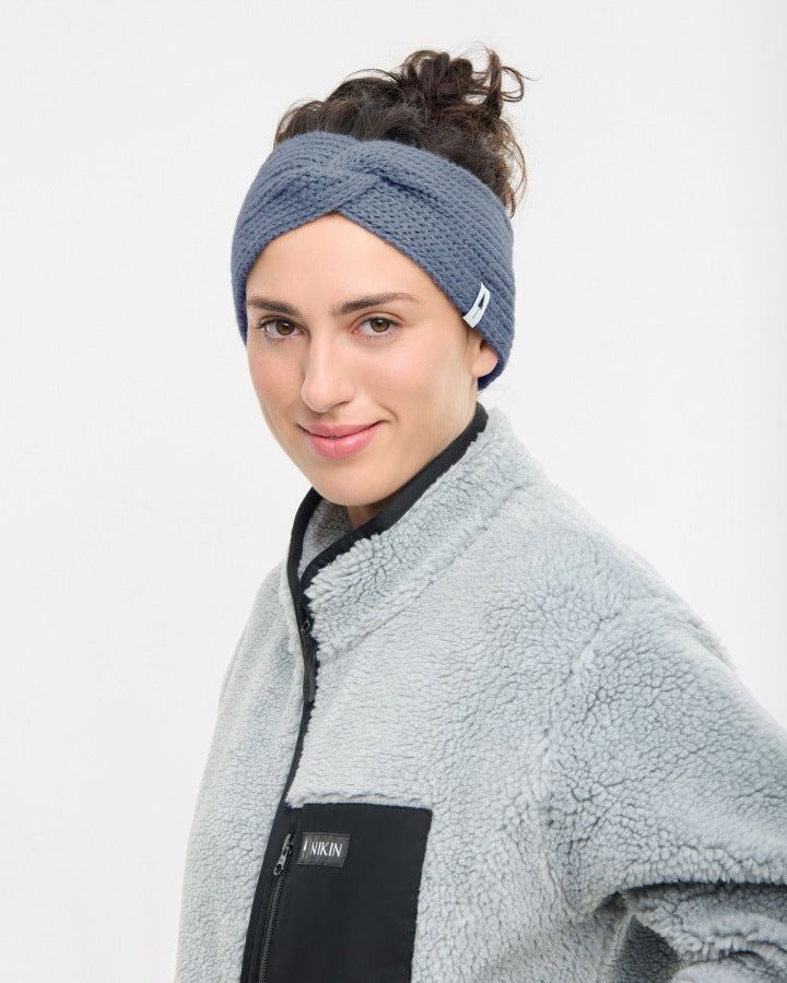 TreeHeadband Knitted Twist Cosy Steel Blue