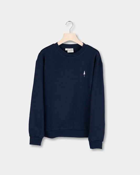 TreeSweater Relaxed Women Dark Navy - SWEATER - NIKIN EU