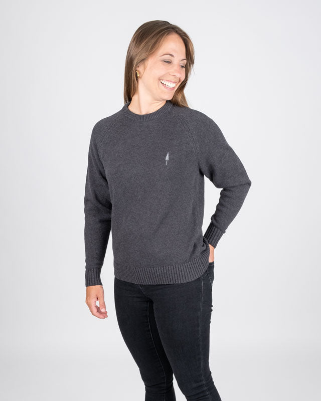 TreePull Cosy Anthracite Mel - PULLOVER - NIKIN EU