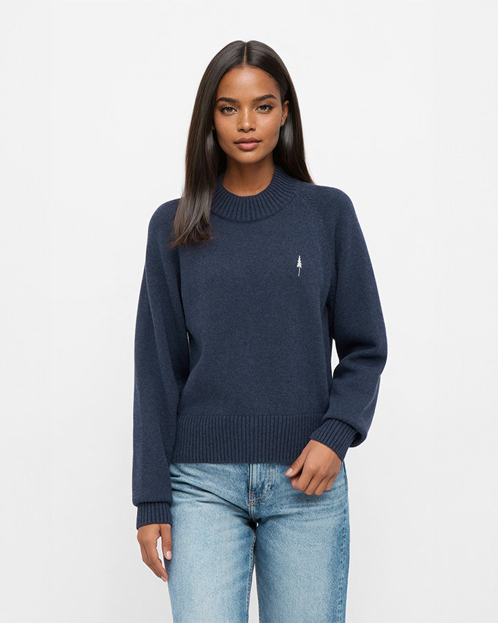 TreePullover Cosy Women Navy Mel - PULLOVER - NIKIN EU