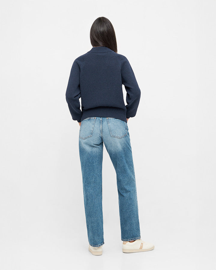 TreePullover Cosy Women Navy Mel - PULLOVER - NIKIN EU