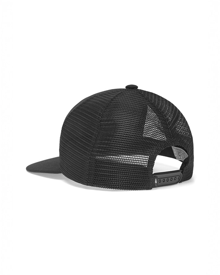TreeCap 7Panel Trucker Black