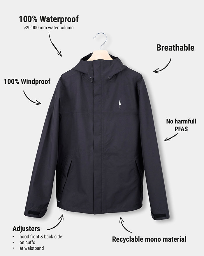 TreeJacket Rain Women Black - JACKET - NIKIN EU