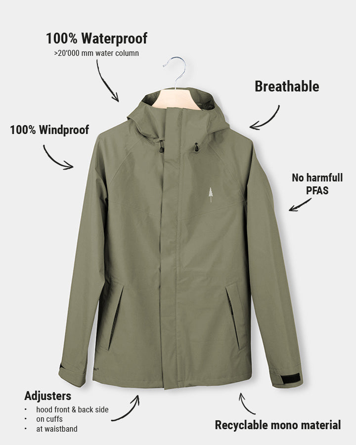 TreeJacket Rain Women Turtle - JACKET - NIKIN EU