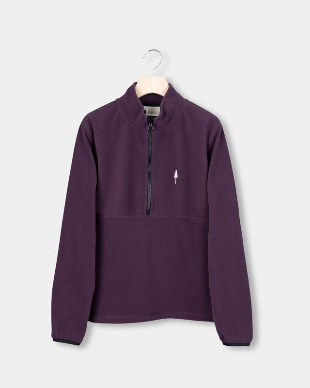 TreeFleece Quarter Zip Women Deep Purple - SWEATER - NIKIN EU