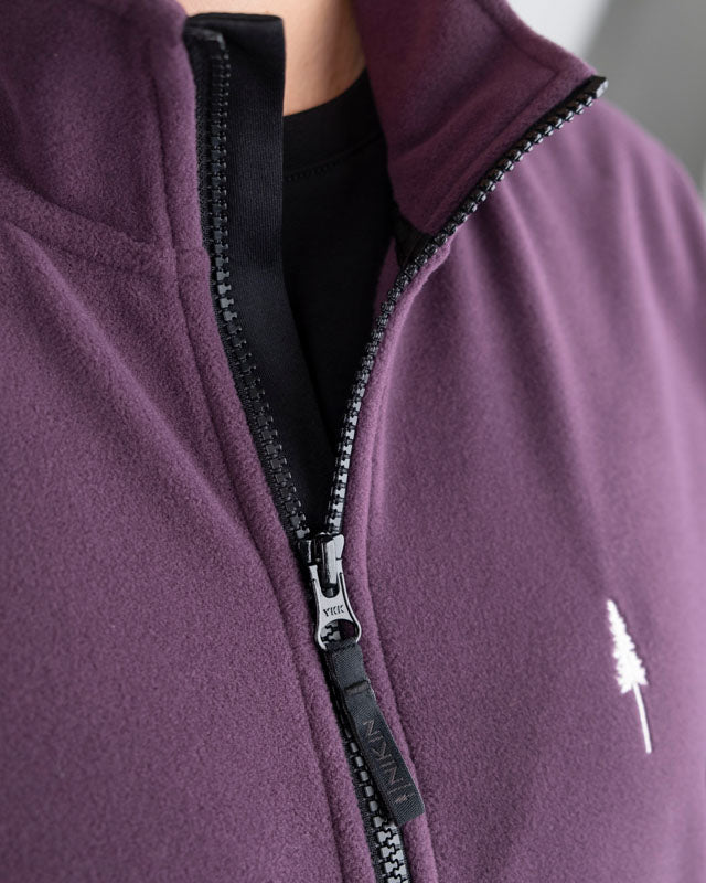 TreeFleece Quarter Zip Women Deep Purple - SWEATER - NIKIN EU