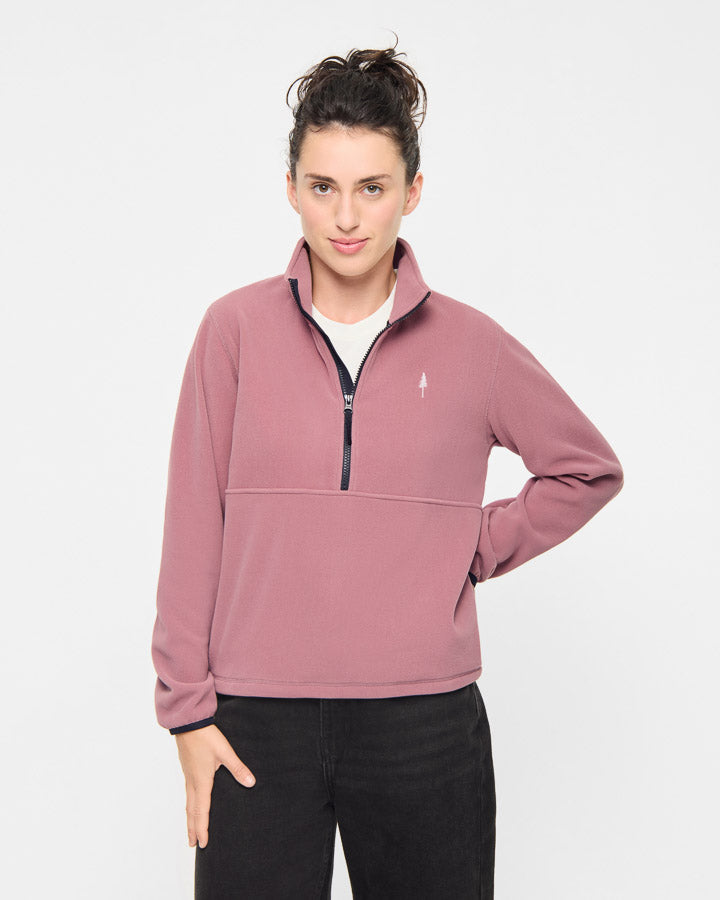 TreeFleece Quarter Zip Women Astrodust
