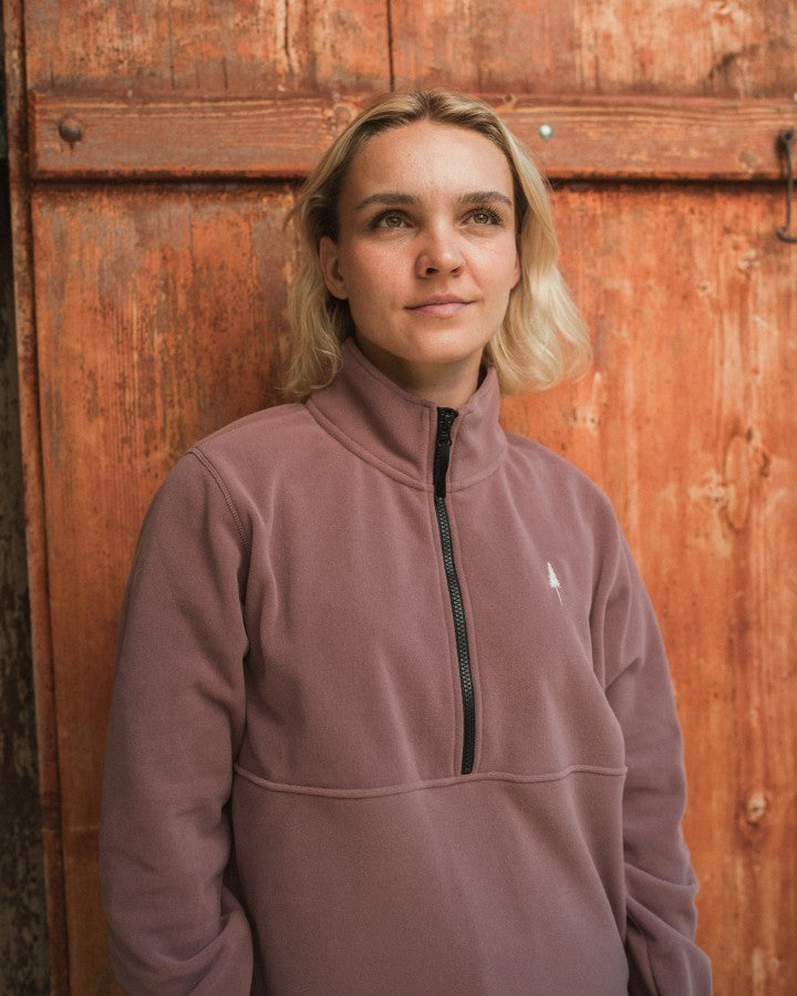 TreeFleece Quarter Zip Women Astrodust