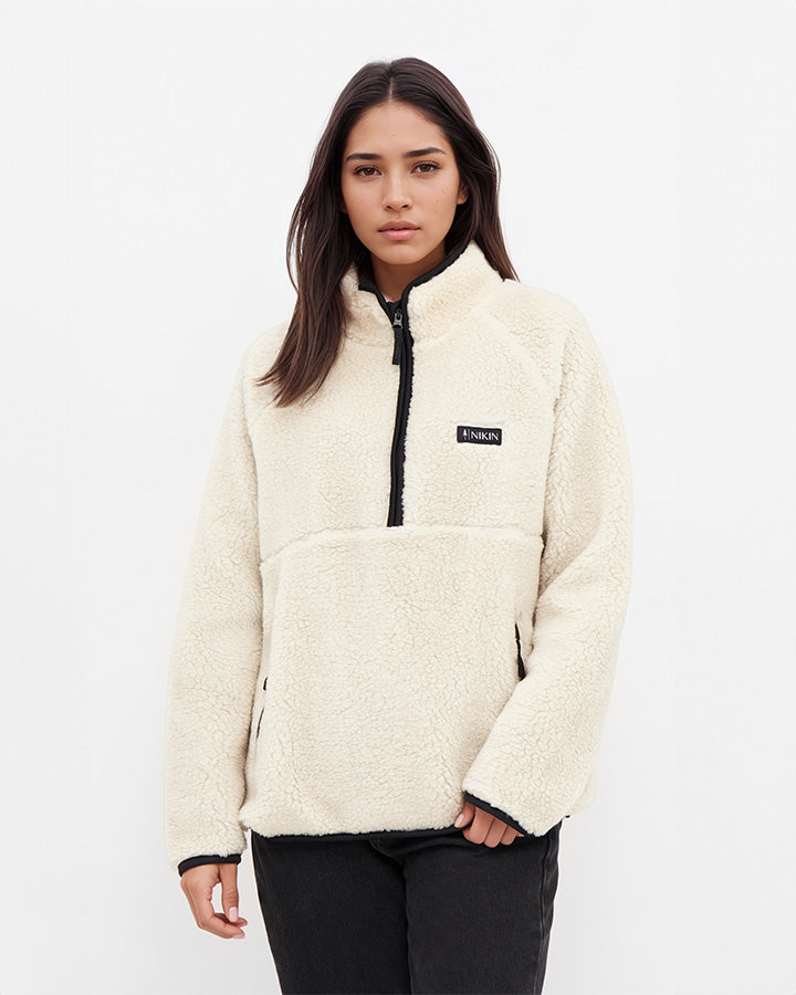 TreeFleece Pullover Teddy Women Chalk - PULLOVER - NIKIN EU