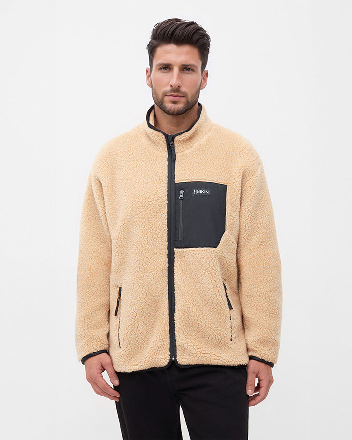 TreeFleece Teddy Relaxed Jacket Caramel - JACKET - NIKIN EU