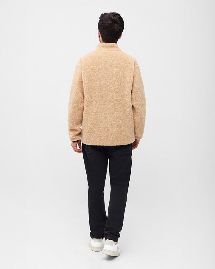 TreeFleece Teddy Relaxed Jacket Caramel - JACKET - NIKIN EU