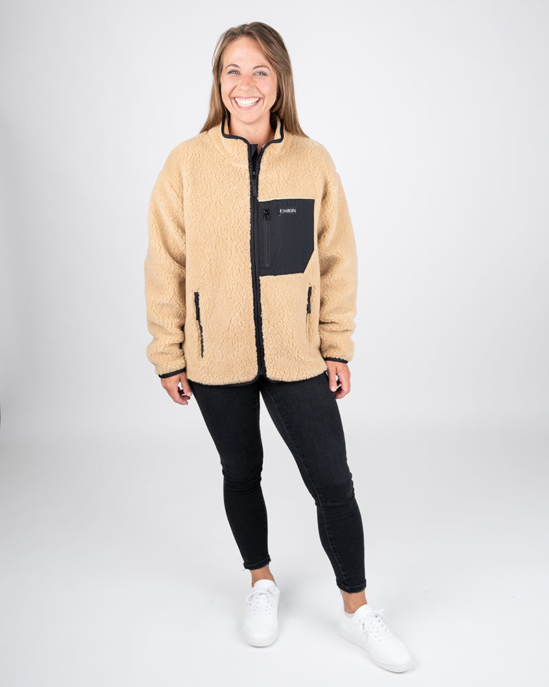 TreeFleece Teddy Relaxed Jacket Caramel - JACKET - NIKIN EU