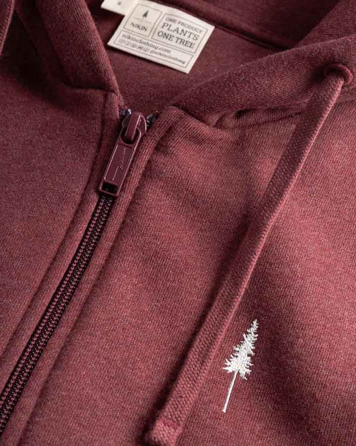 Veste TreeHoodie Femmes Bordeaux Mel