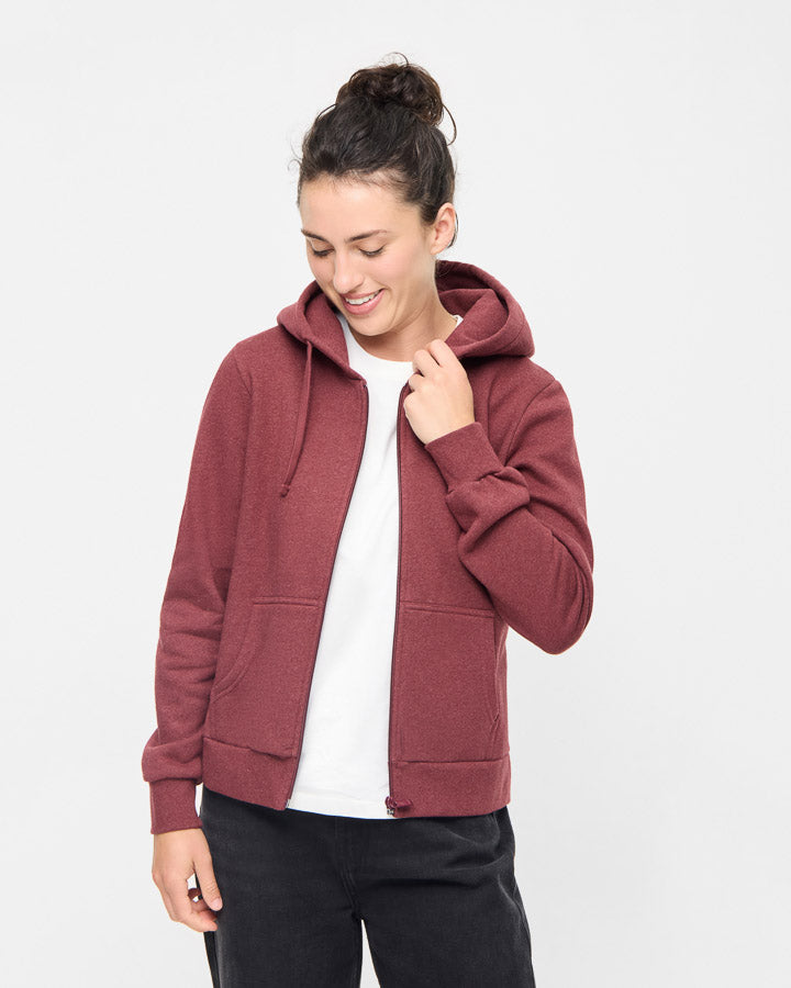 Veste TreeHoodie Femmes Bordeaux Mel