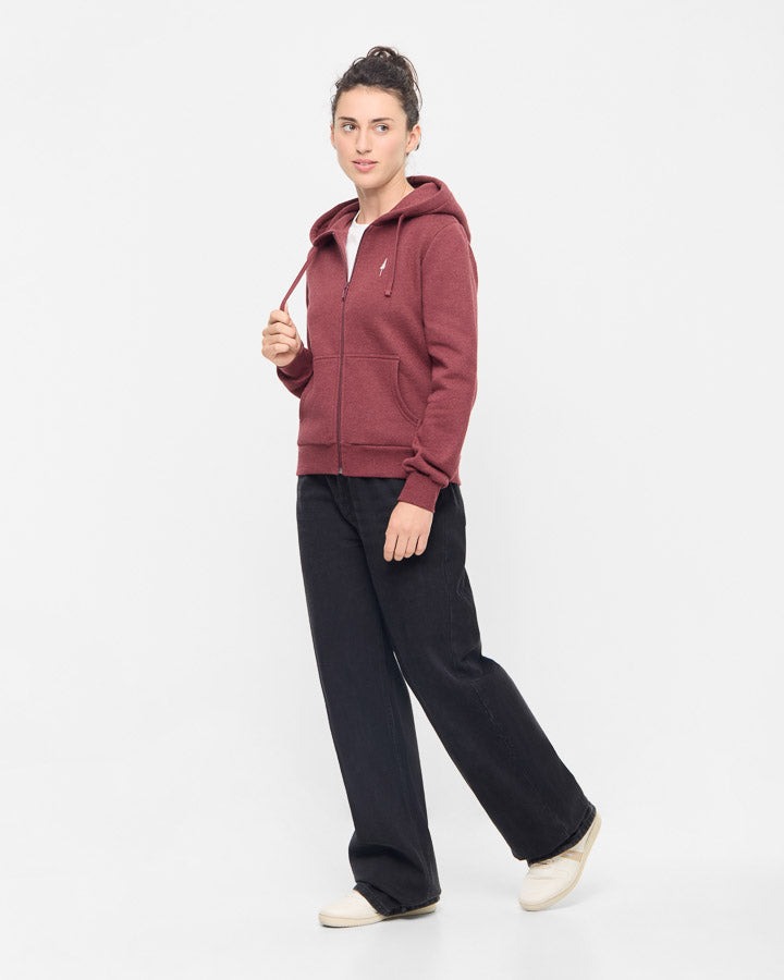 Veste TreeHoodie Femmes Bordeaux Mel