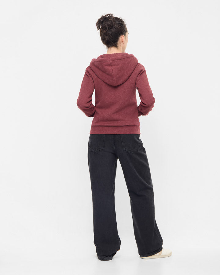 Veste TreeHoodie Femmes Bordeaux Mel