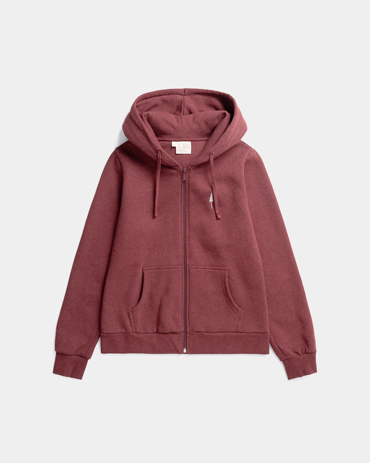 Veste TreeHoodie Femmes Bordeaux Mel