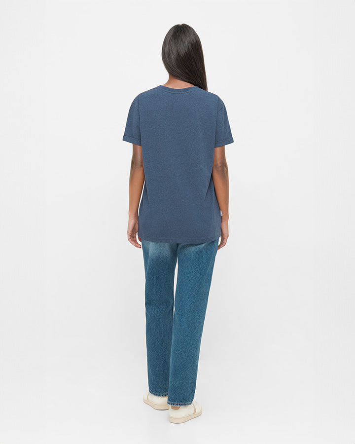 TreeShirt Pocket Navy Mel - TSHIRT - NIKIN EU