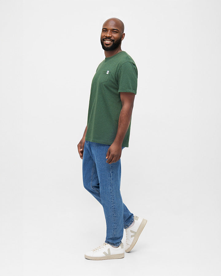 TreeShirt Pocket Olive Mel - TSHIRT - NIKIN EU