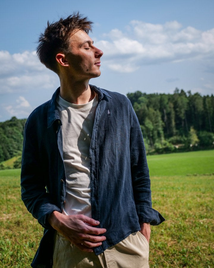 TreePlanter Shirt Linen Dark Navy