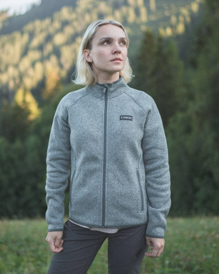TreeJacket Knitted Fleece Women Elemental Blue