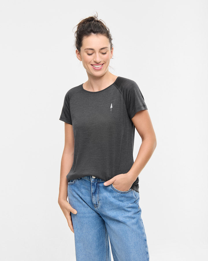 TreeShirt Wool Femmes Dark Anthracite Mel