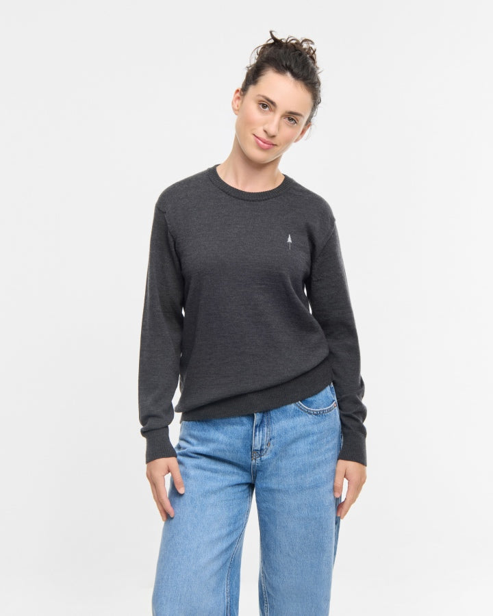 TreePullover Merino Wool Anthracite Mel