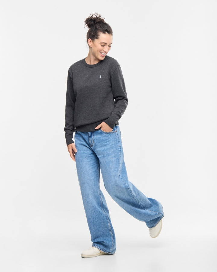 TreePullover Merino Wool Anthracite Mel
