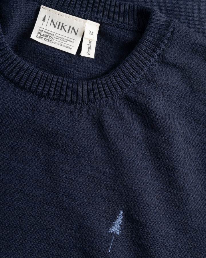 TreePullover Merino Wool Dark Navy
