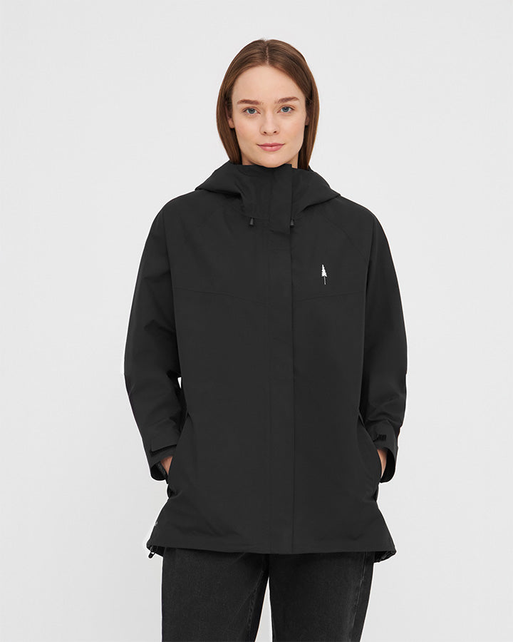 TreeJacket Rain Women Black