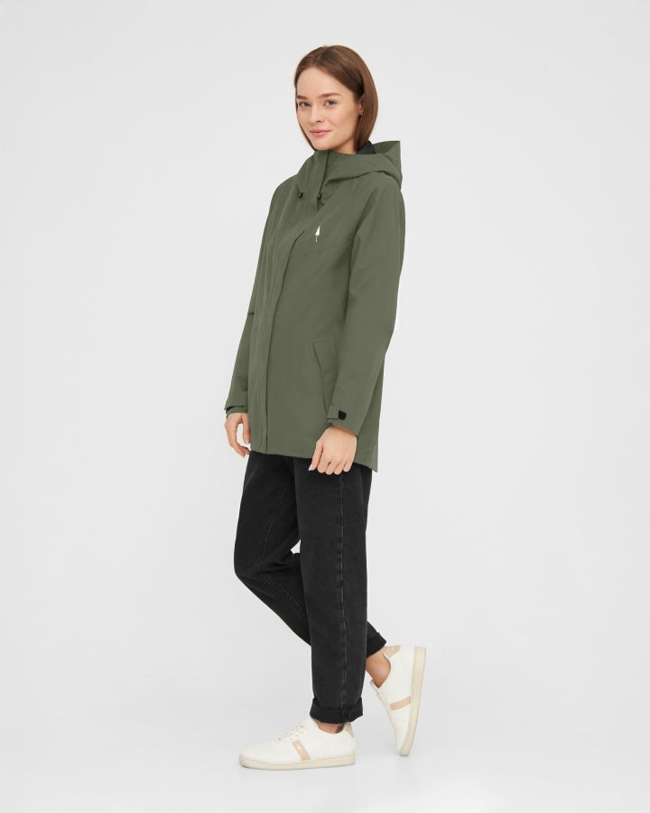 TreeJacket Rain Femmes Olive foncé