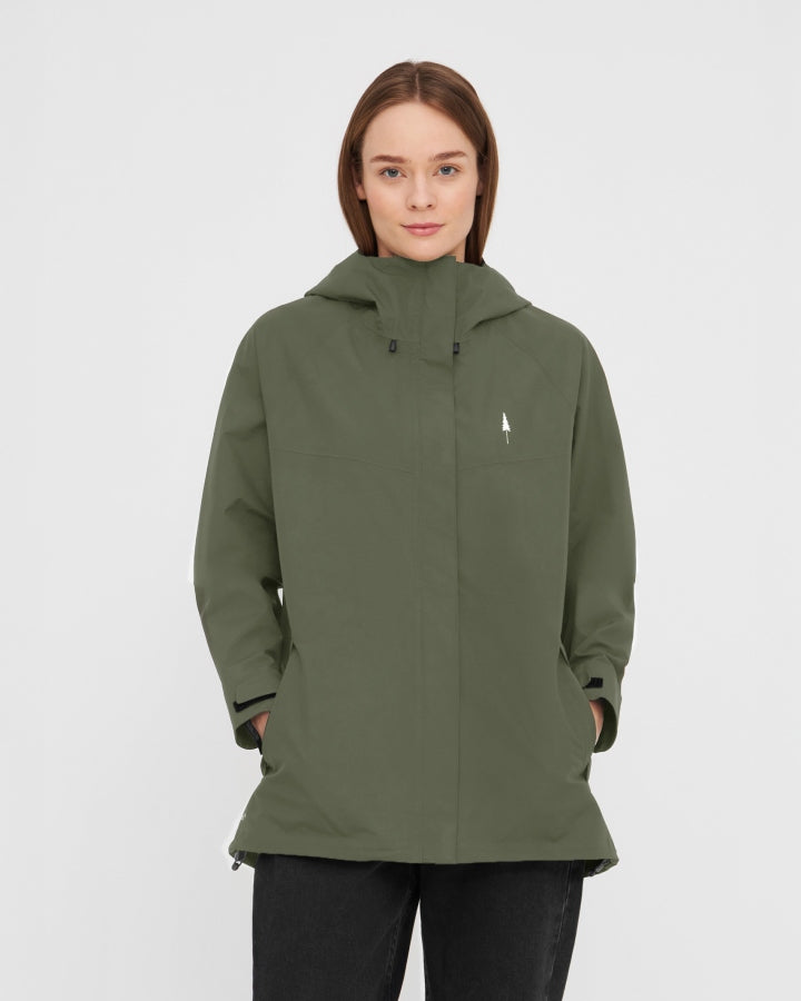 TreeJacket Rain Femmes Olive foncé