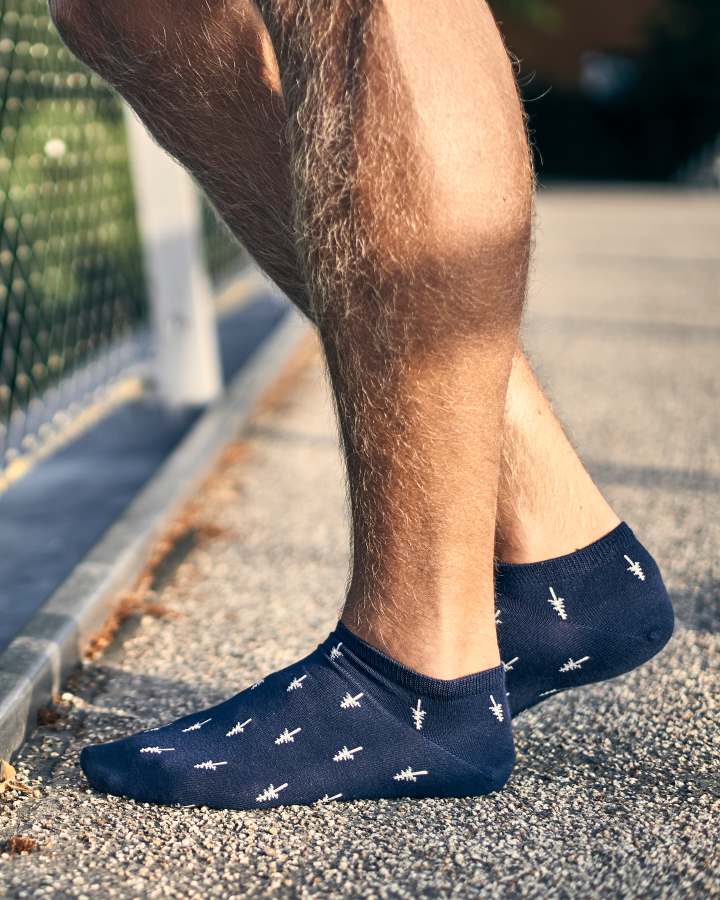 TreeSocks Short Allover Navy - SOCKS - NIKIN EU