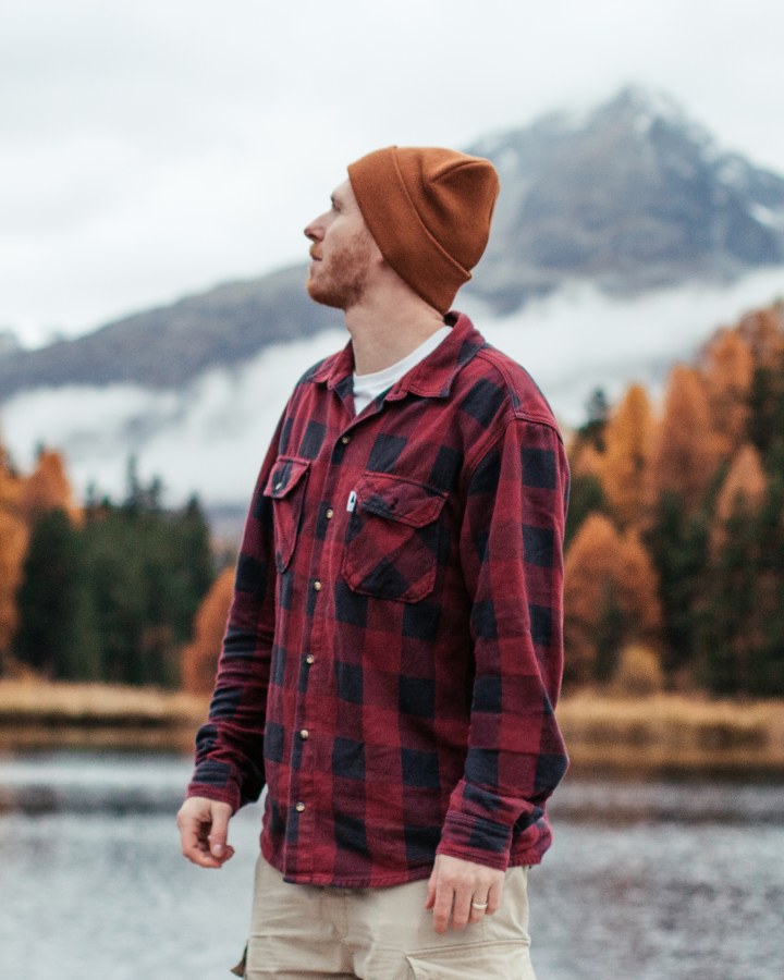 TreePlanter Overshirt Buffalo Check Deep Maroon-Black - SHIRT - NIKIN EU