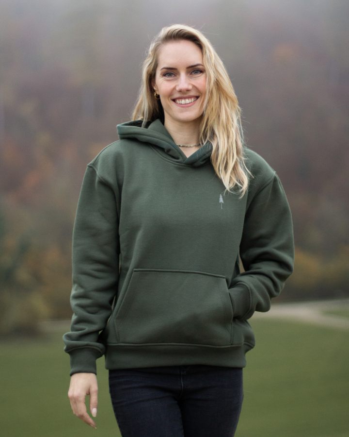 TreeHoodie Circular Women Ash Green - HOODIE - NIKIN EU