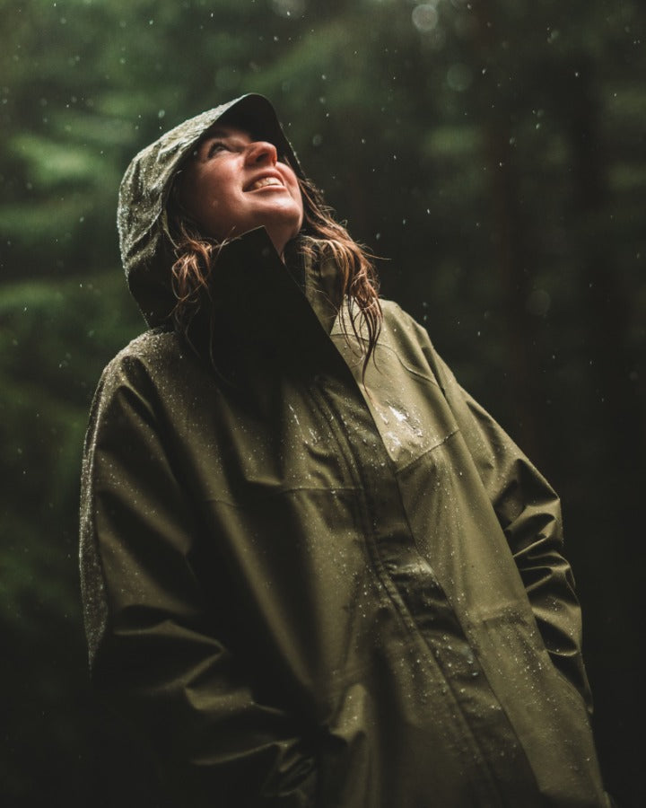 TreeJacket Rain Femmes Olive foncé