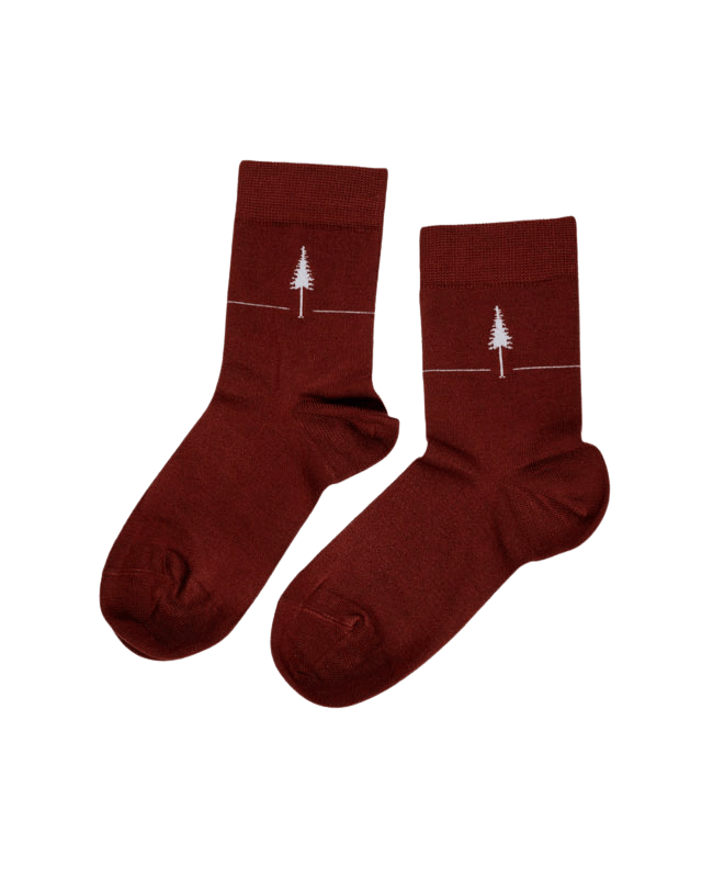 TreeSocks Standard Single Bordeaux - SOCKS - NIKIN EU