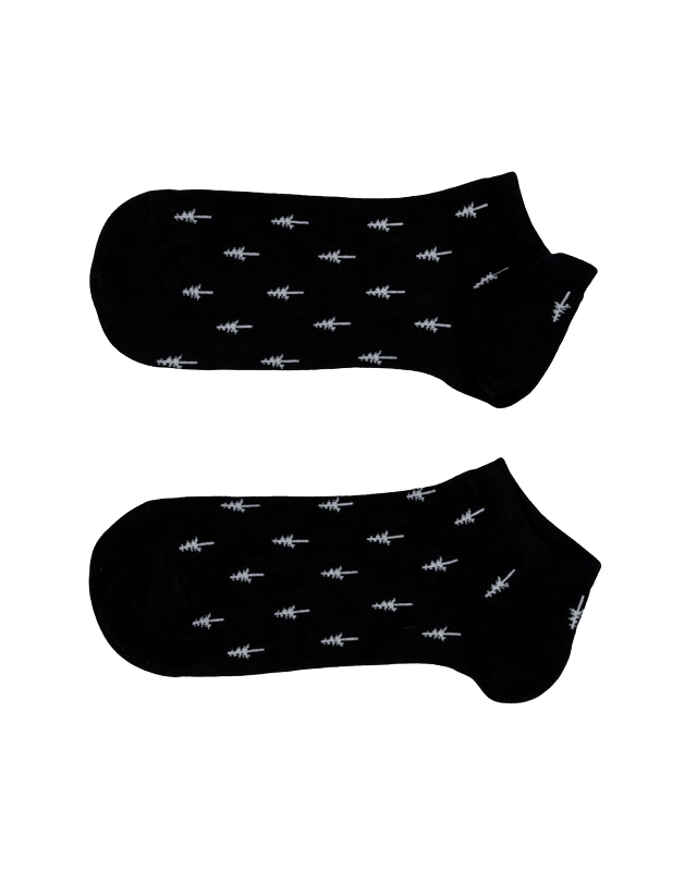TreeSocks Short Allover Black - SOCKS - NIKIN EU