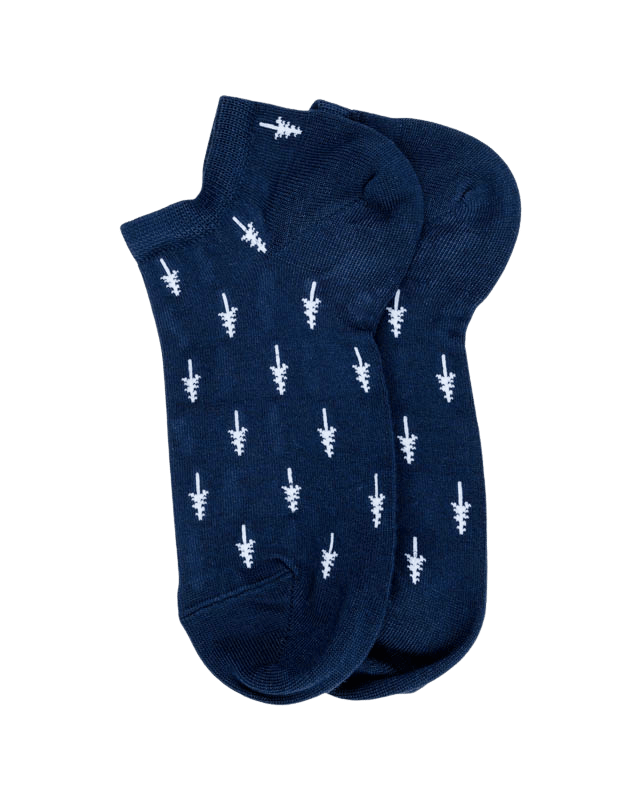 TreeSocks Short Allover Navy - SOCKS - NIKIN EU