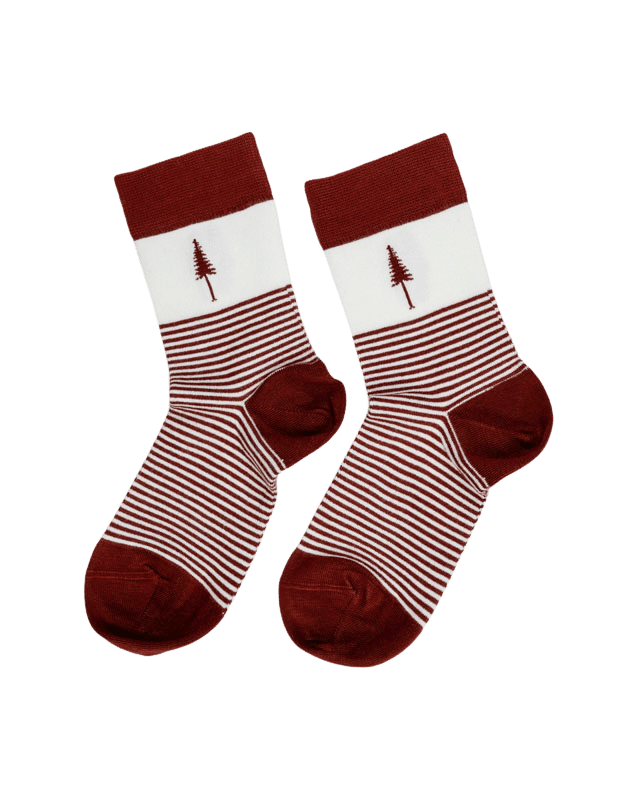 TreeSocks Standard Stripes Bordeaux - SOCKS - NIKIN EU