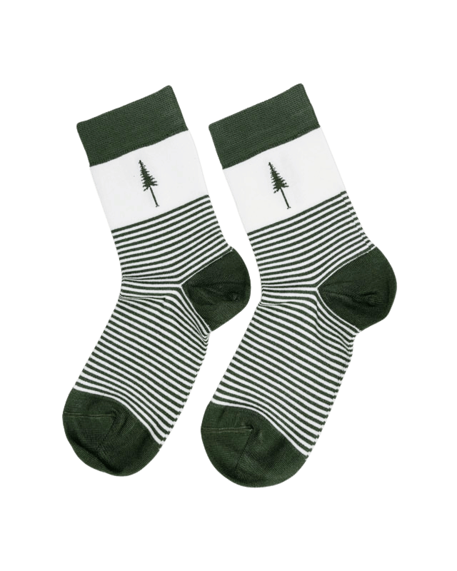 TreeSocks Standard Stripes Green - SOCKS - NIKIN EU